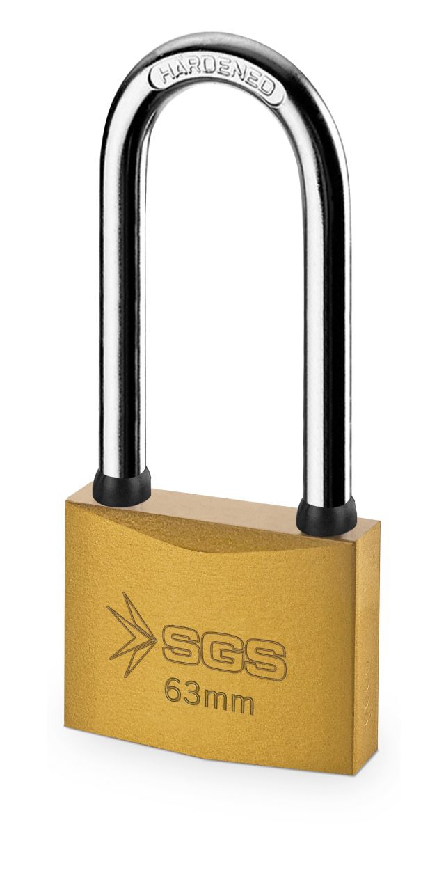 SGS Asma Kilit Uzun Kanca Sarı Kaplama 38mm