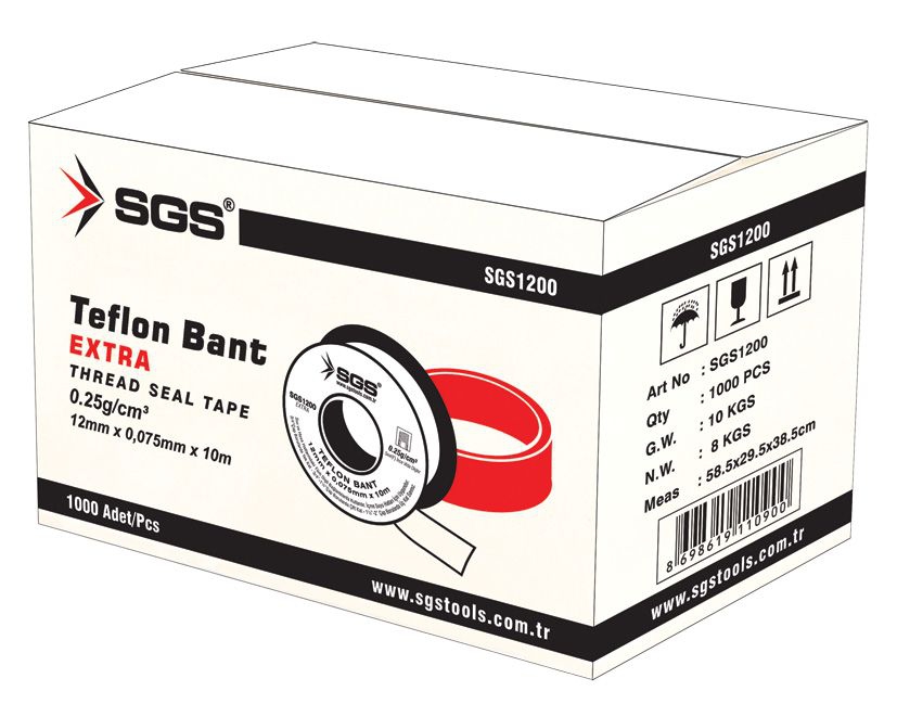 SGS 1200 Teflon Bant Extra 12mm x 10m
