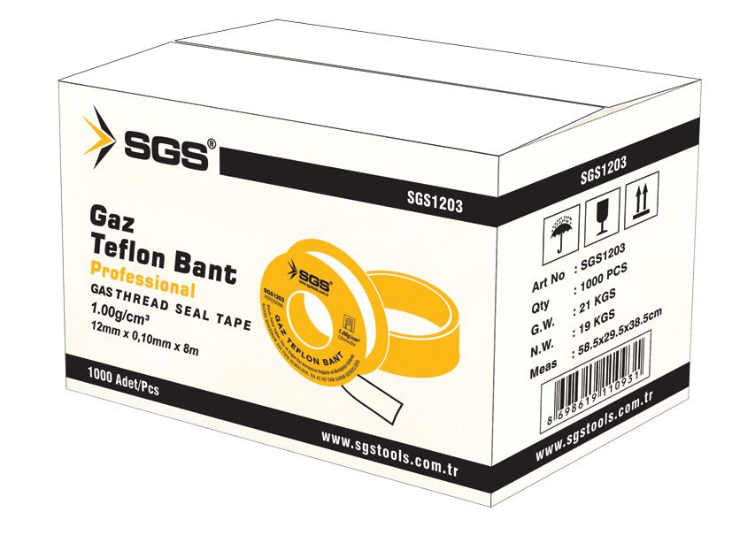 SGS 1203 Gaz Teflon Bant Professional 12mm x 8m