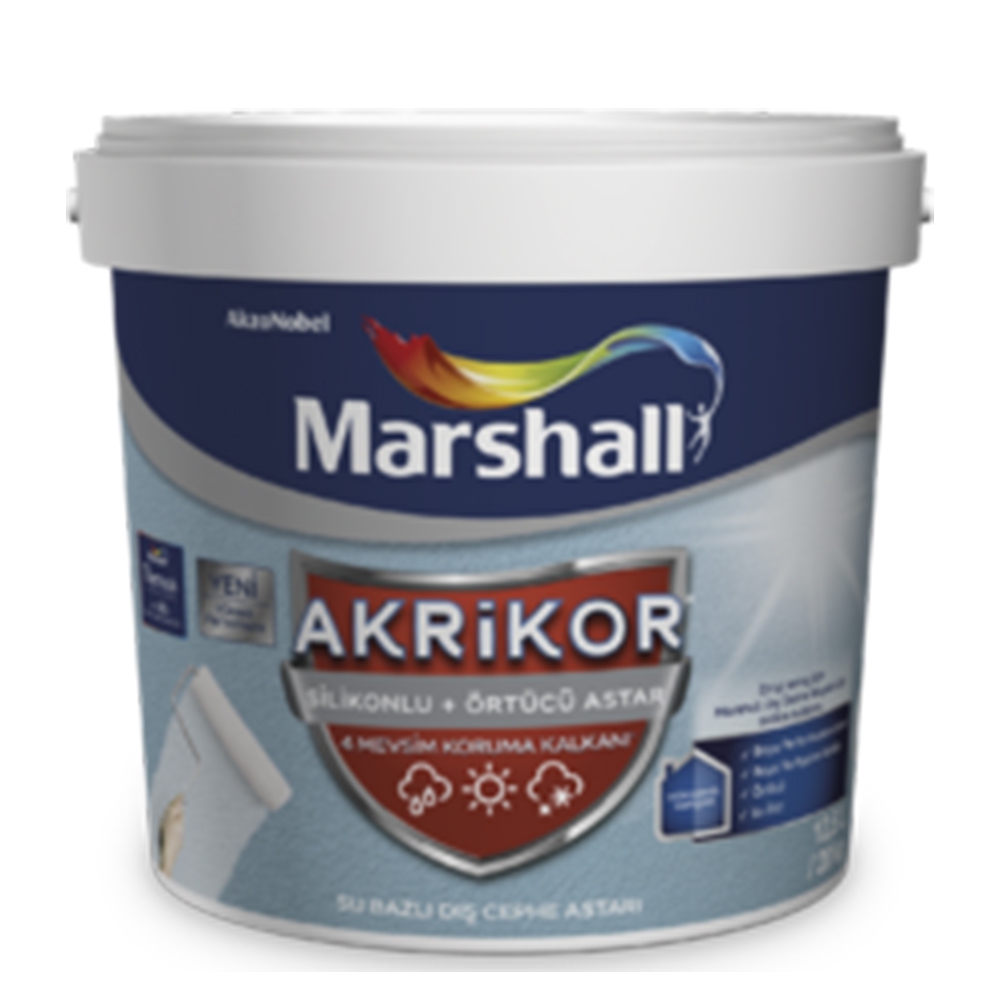 Marshall Akrikor Silikonlu Örtücü Astar 2,5 Kg