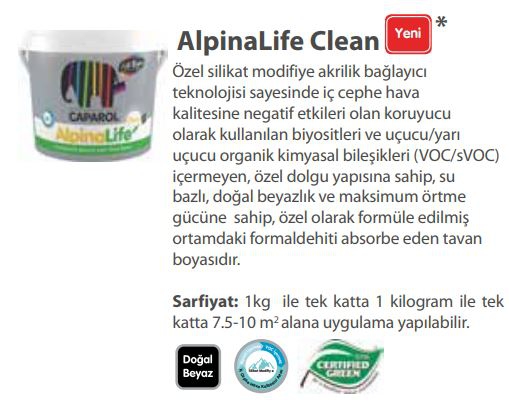 Filli Boya Alpina Life Clean 3,5 Kg