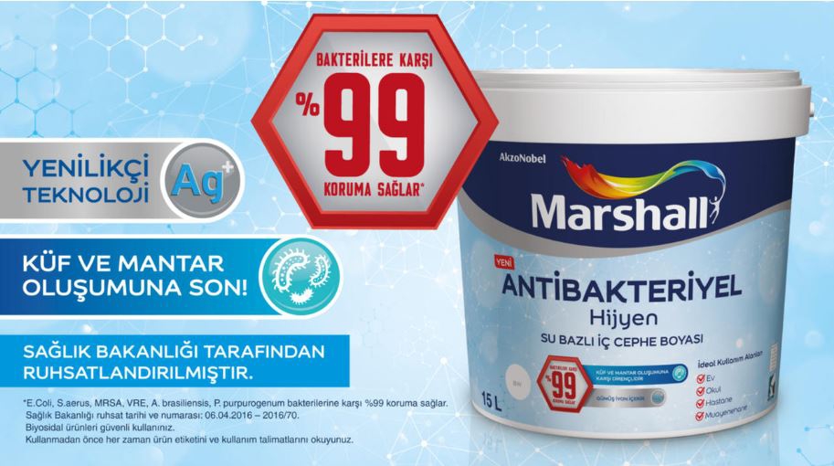 Marshall Antibakteriyel Boya 2,5 Lt