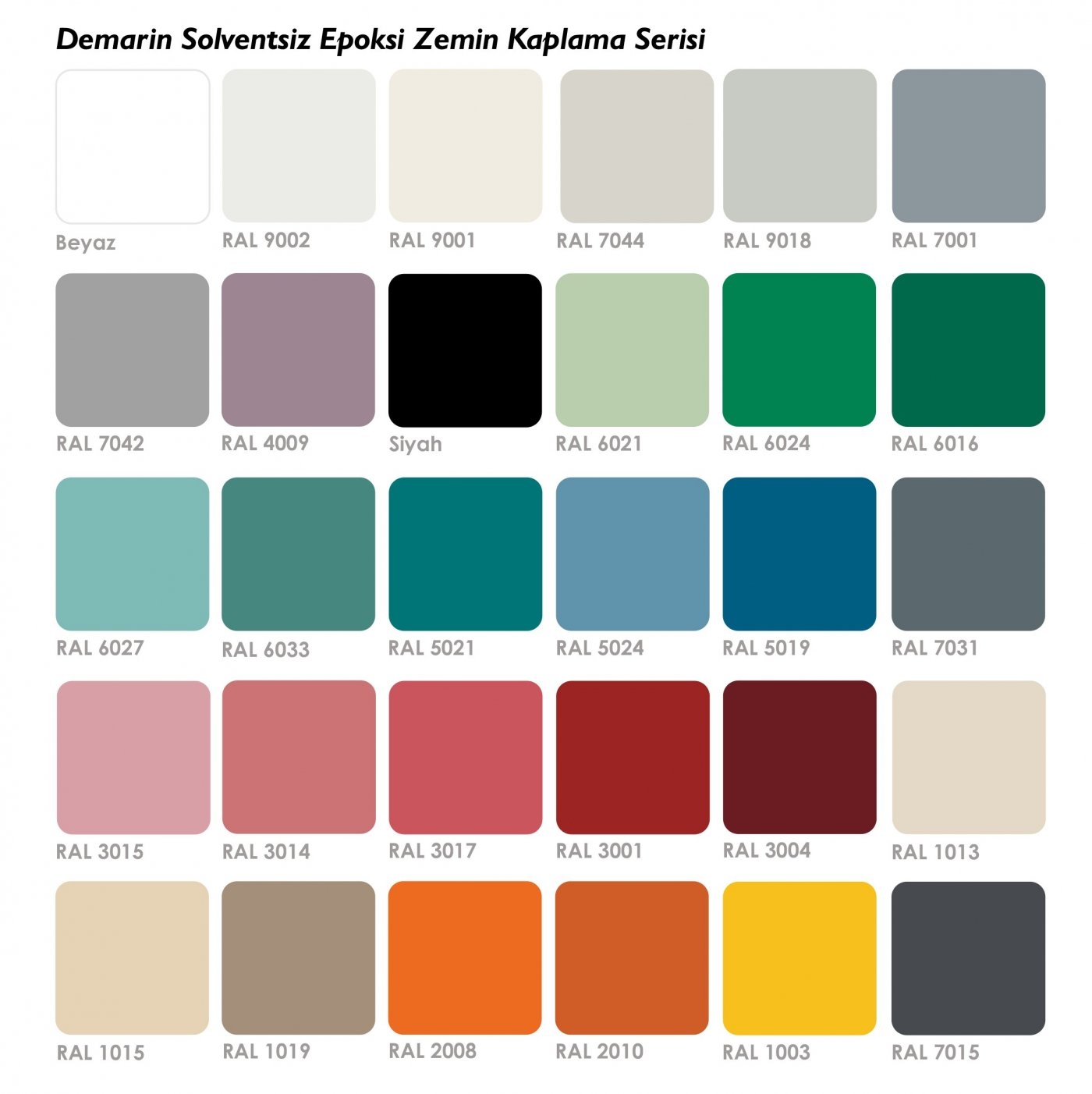 Demarin Epoksi Zemin Kaplama 4 Kg Takım (solventsiz)