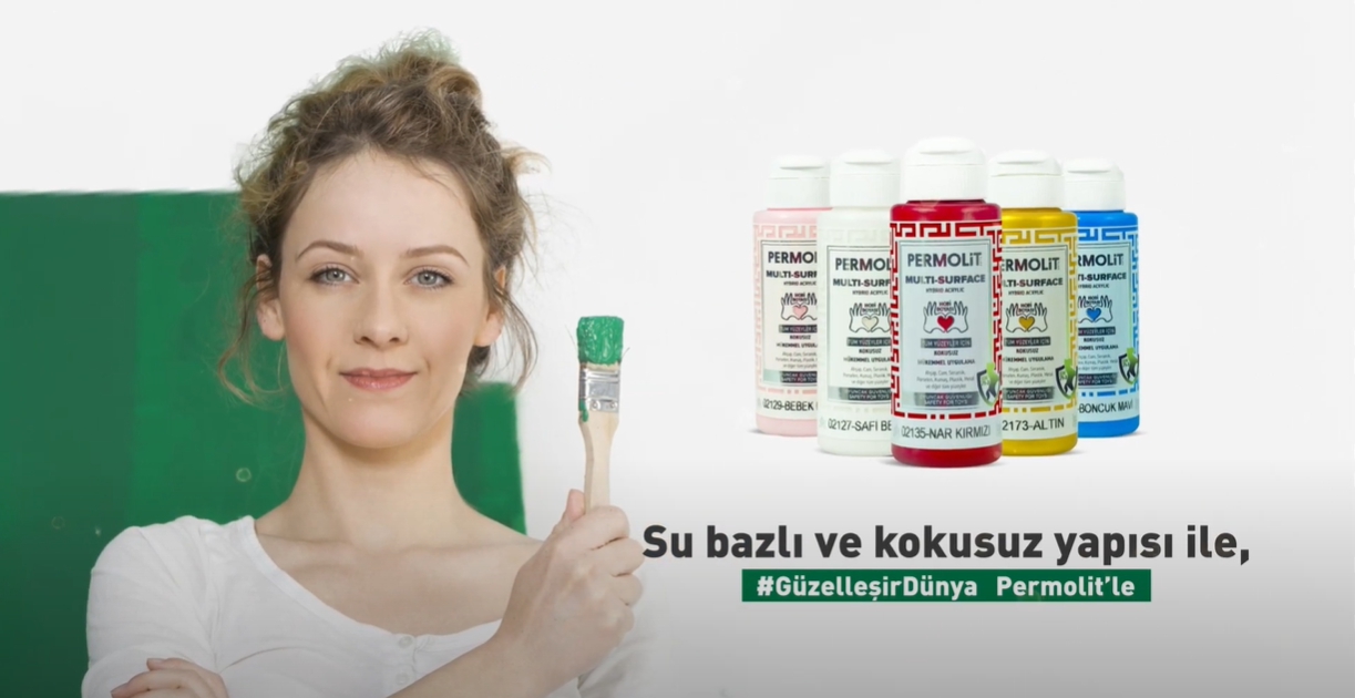 Permolit Multi Surface Akrilik Hobi Boyası 120 ML Duman Gri 02169