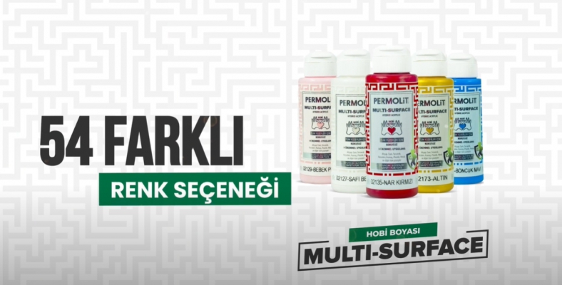 Permolit Multi Surface Akrilik Hobi Boyası 120 ML Metalik Gümüş 02172