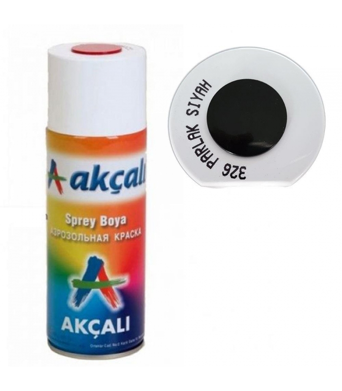 Akçalı Sprey Boya 400 Ml Parlak Siyah RAL 9005 (326)