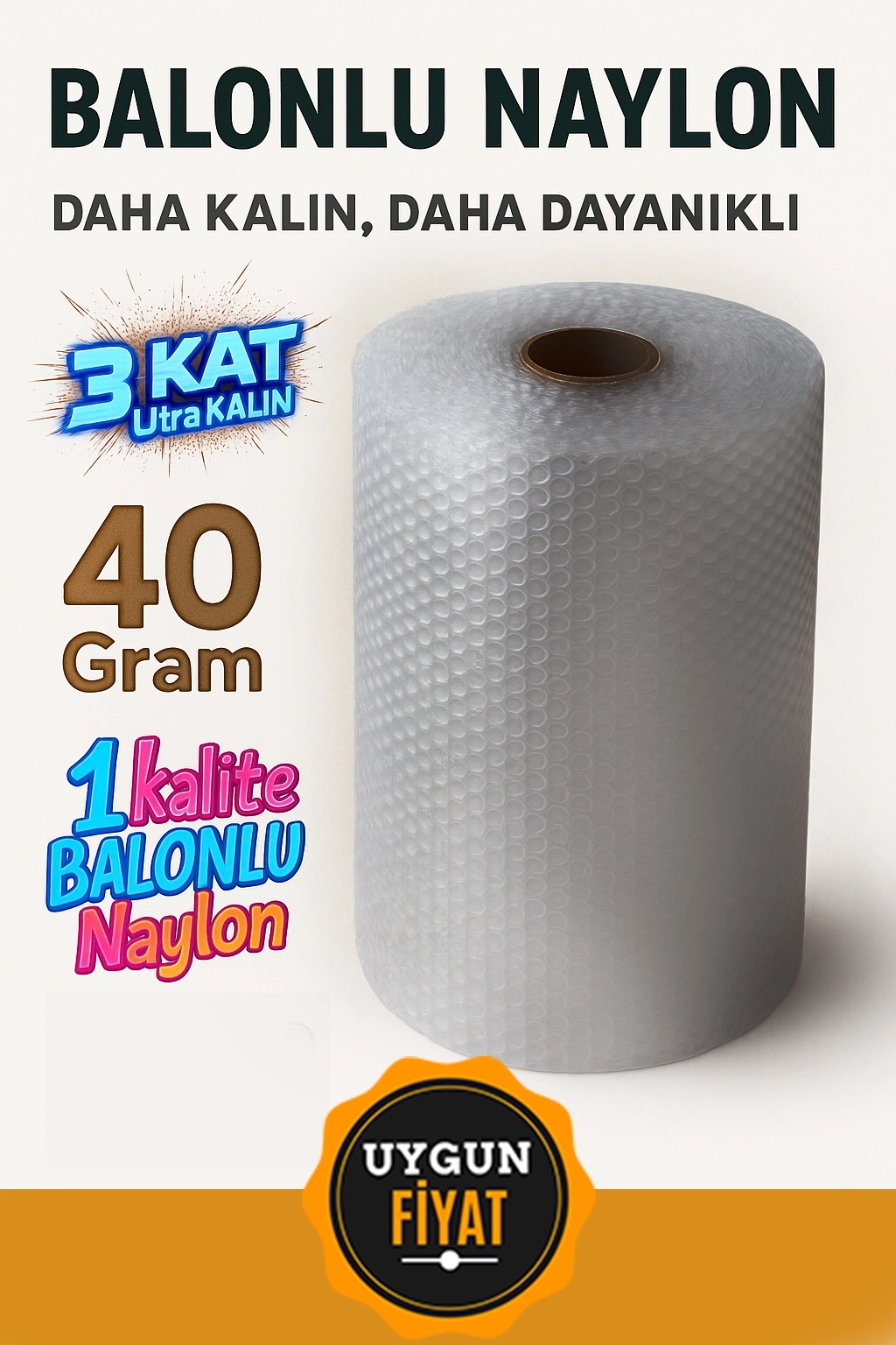 Balonlu Naylon Patpat 50cm x 50m