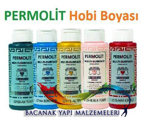 Permolit Multi Surface Akrilik Hobi Boyası 120 ML Duman Gri 02169