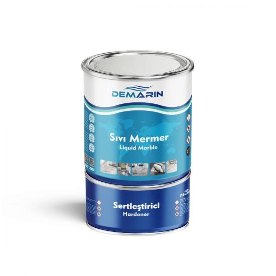 Demarin Çift Bileşenli Solventsiz Sıvı Mermer Liquid Marble (TEZGAH, ZEMİN BOYASI) 20 Kg