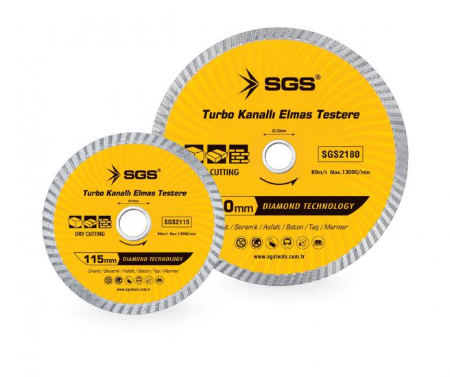 SGS 2115 Turbo Kanallı Elmas Testere Seramik-Beton-Mermer 115 mm
