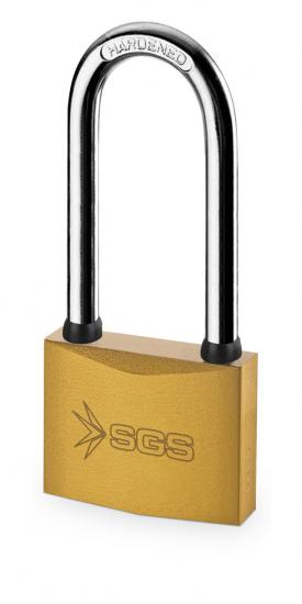 SGS 1351 Asma Kilit Uzun Kanca Sarı Boyalı 38mm