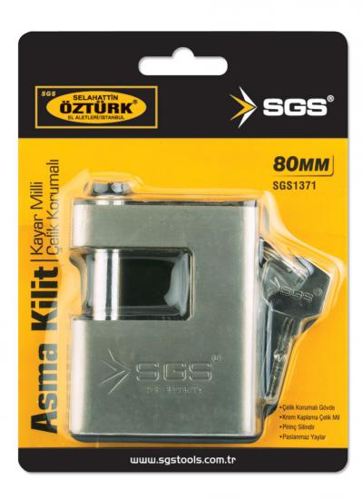 SGS 1370 Asma Kilit Kayar Milli Çelik Korumalı 70mm Fiyat