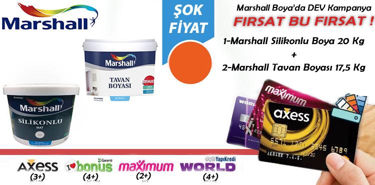 MARSHALL SİLİKONLU MAT 20 KG + MARSHALL TAVAN BOYASI 17,5 KG