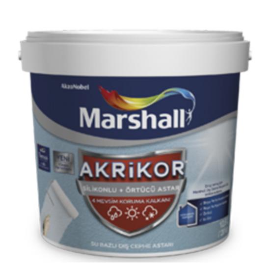 Marshall Akrikor Silikonlu Örtücü Astar 2,5 Kg Dış Cephe Boyası Astarı