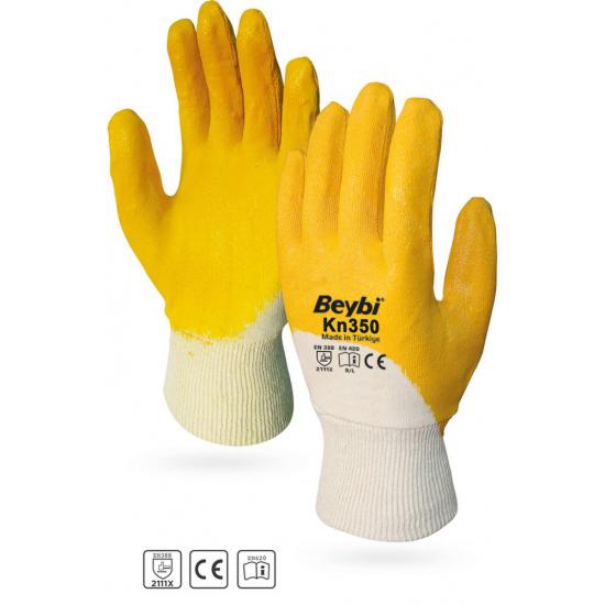 Beybi Kn350 Sarı Nitril Pamuk Eldiven Fiyat
