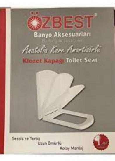 Özbest Klozet Kapağı Kare Amortisörlü Sessiz Ve Yavaş Kapanan