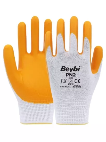 Beybi PN2 Polyester Örme Nitril Eldiven
