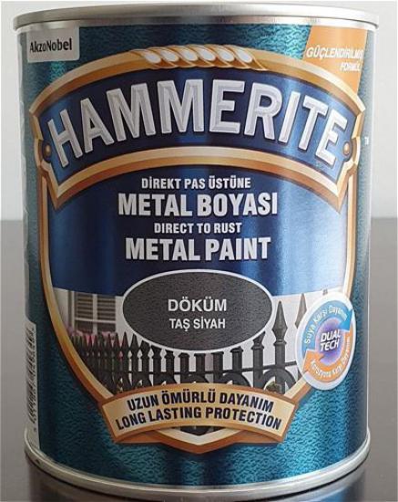 Hammerite Direkt Pas Üstü Taş Döküm Siyah Metal Boya 0.75 lt Fiyat